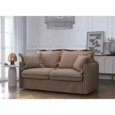 Canapé convertible express 3 places MYKONOS - Tissu Como 5 Antelope