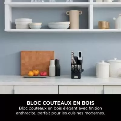 Ensemble de couteaux NINJA StaySharp pour une précision inoxydable Ensemble de couteaux NINJA StaySharp pour une précision inoxydable