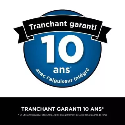 Ensemble de couteaux NINJA StaySharp pour une précision inoxydable Ensemble de couteaux NINJA StaySharp pour une précision inoxydable