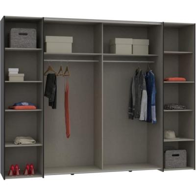 Armoire de chambre NARAGO - Noir / Blanc - 4 portes - Spacieuse et élégante