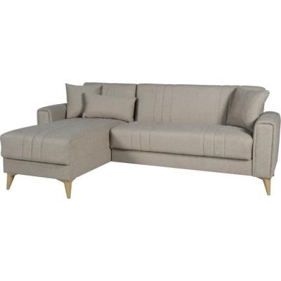 Canapé d'angle convertible réversible OMEGA - Tissu beige