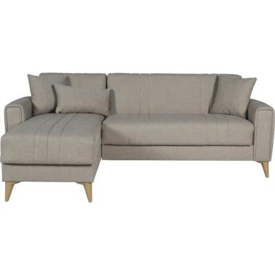 Canapé d'angle convertible réversible OMEGA - Tissu beige