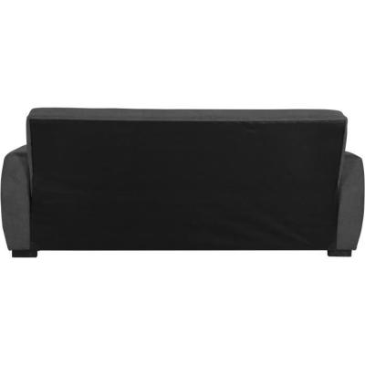 Canapé convertible OSCAR 3 places - Gris clair - Coffre de rangement