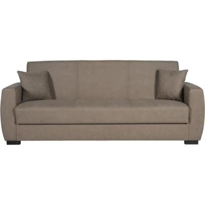 Canapé convertible 3 places OSCAR - Tissu beige - Design pratique