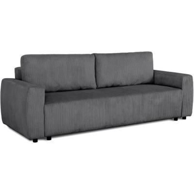 Canapé convertible 3 places PHARELL - Anthracite Velours