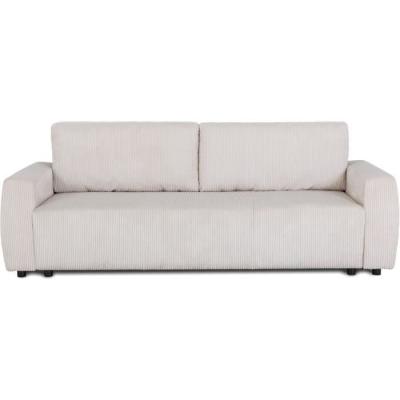 Canapé convertible 3 places PHARELL - Velours côtelé Beige