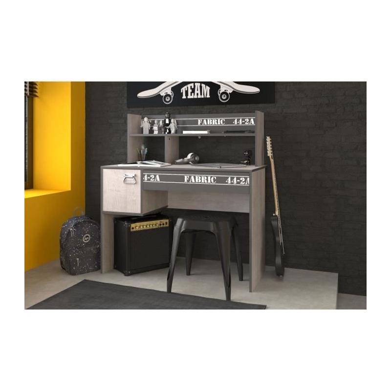 Chambre enfant industrielle complète - Décor gris loft - NOA