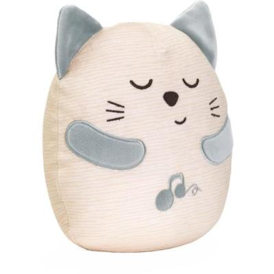 Peluche chaton CHICCO grise pour bébé dès la naissance