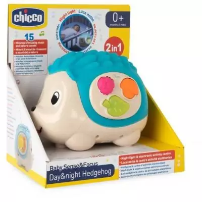 Doudou et veilleuse Hérisson Sensoriel CHICCO - Bleu magnifique