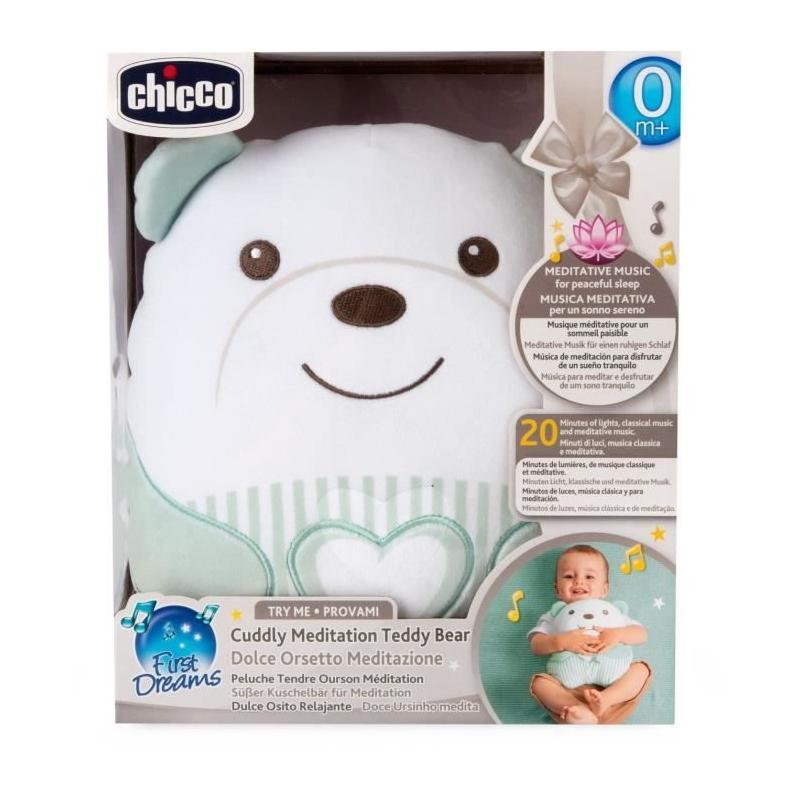 Doudou Peluche Ourson CHICCO Vert - Dès la naissance