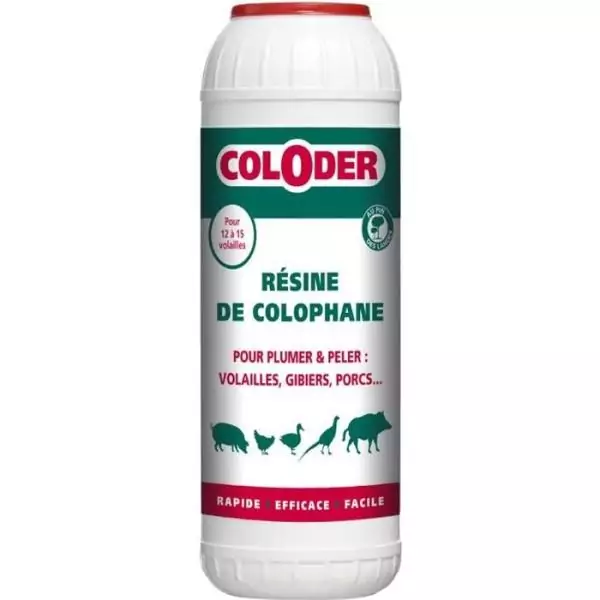 SANITERPEN COLODER - Résine de colophane 600 g - S'utilise pour le plumage de volailles