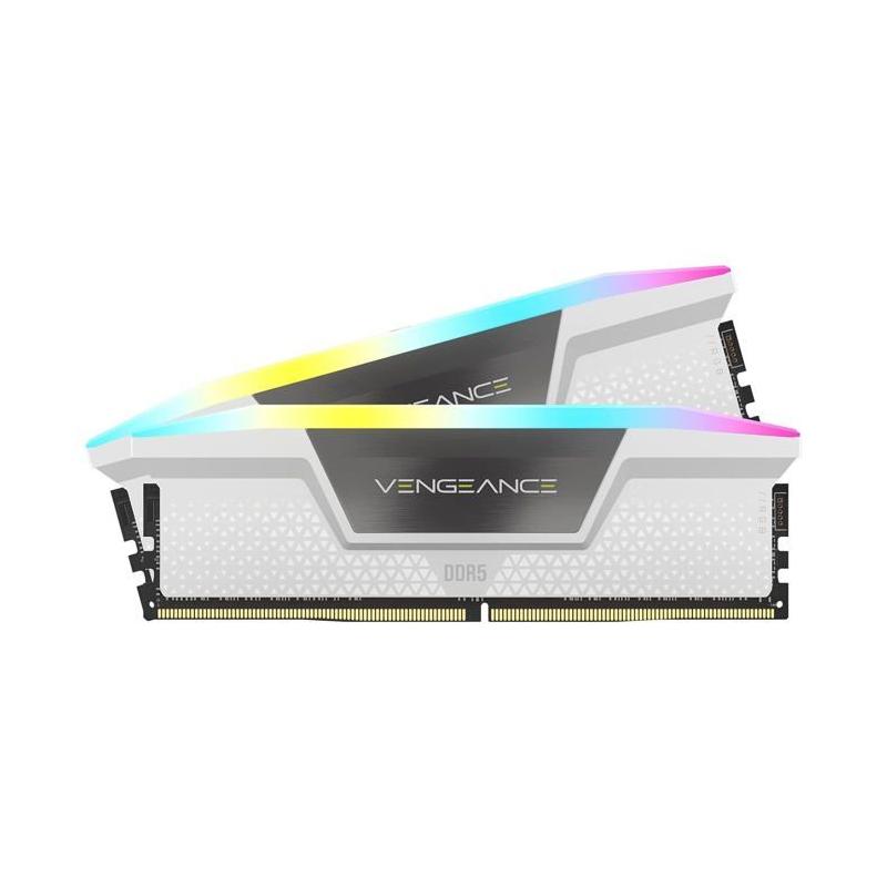 Mémoire RAM CORSAIR Vengeance RGB DDR5 32Go Blanc