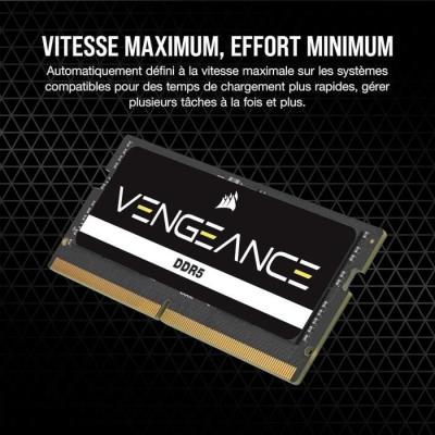 Mémoire Corsair Vengeance 16 Go 5200 MHz - Pour PC portable