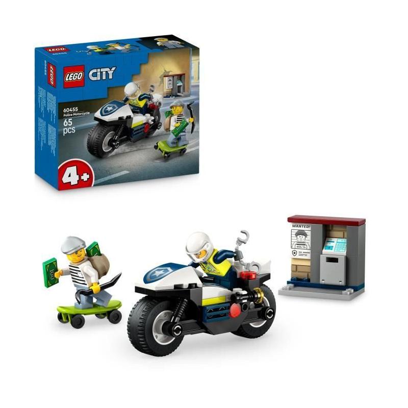 LEGO City 60455: Course-Poursuite en Moto de Police LEGO - 4 ans