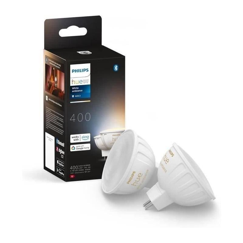 Ampoule intelligente Philips Hue MR16 - Lot de 2