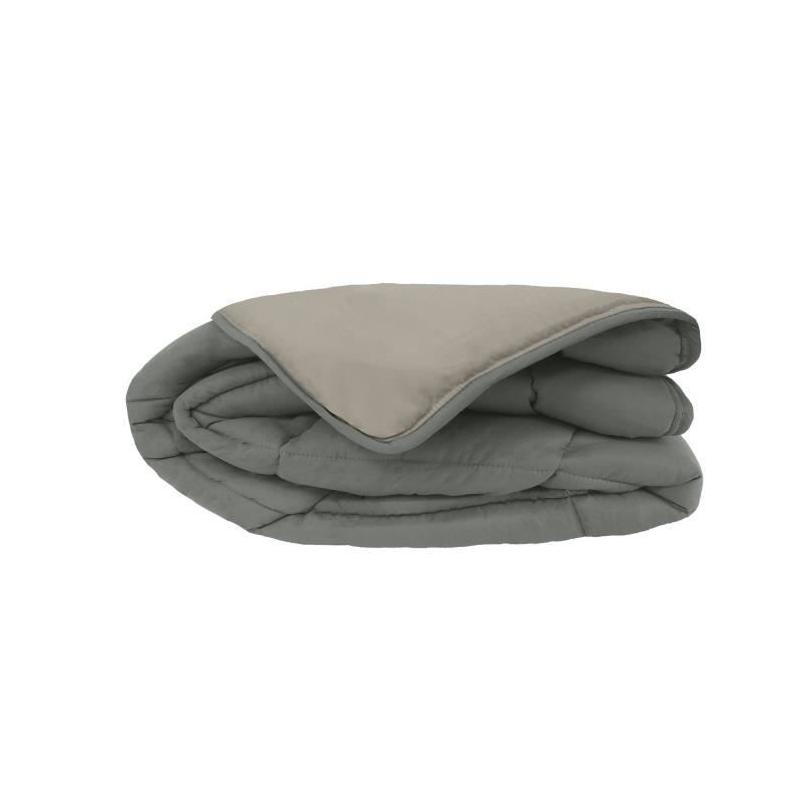 Couette Microfibre 400g/m² CALGARY Gris & Argent 220x240cm