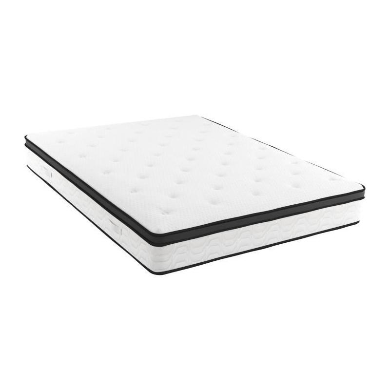 Matelas POCKET HYBRID 140x190 cm - Confort 5 zones - Mémoire de forme