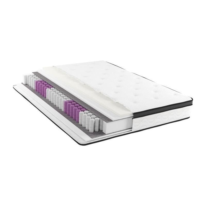 Matelas POCKET HYBRID 180x200 cm - 30cm Epaisseur - Ressorts ensachés & Mémoire de forme