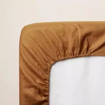 Drap housse Jersey P'TIT DODO 70x140 cm - Caramel