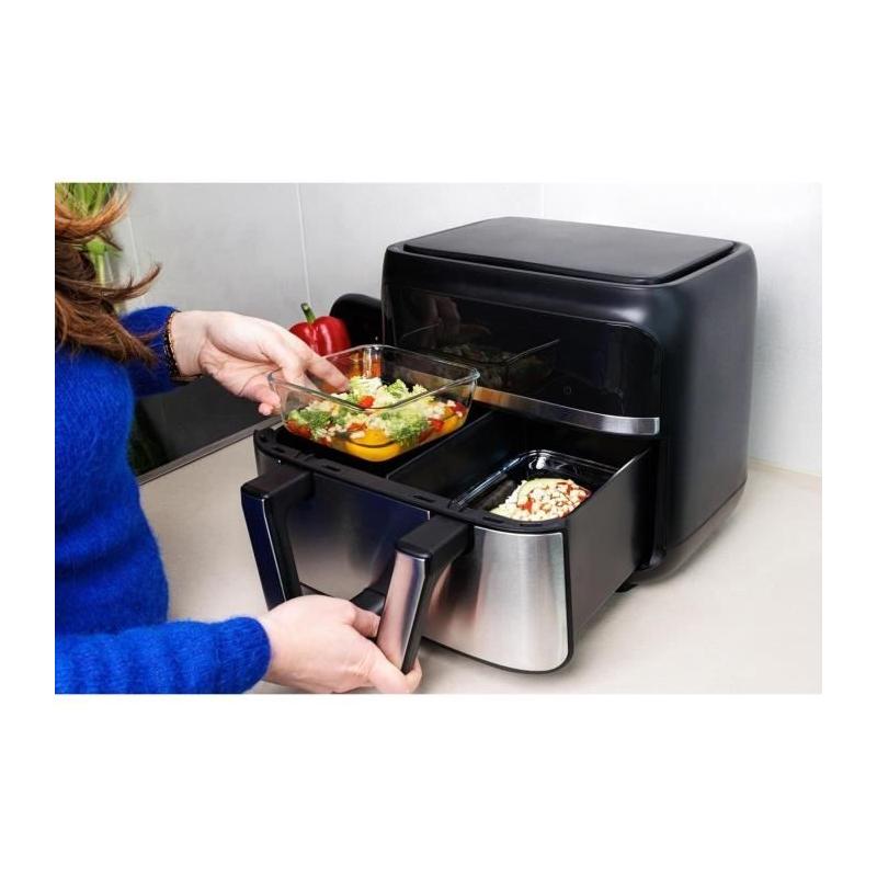 Plat air fryer PYREX 1450141 - Carré en verre borosilicate