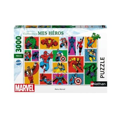 Puzzle 3000 pièces Retro Marvel Mes Héros, Qualité supérieure