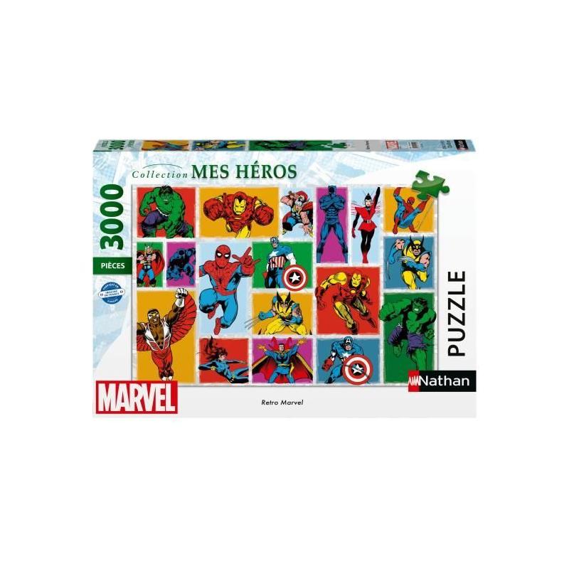 Puzzle 3000 pièces Retro Marvel Mes Héros, Qualité supérieure