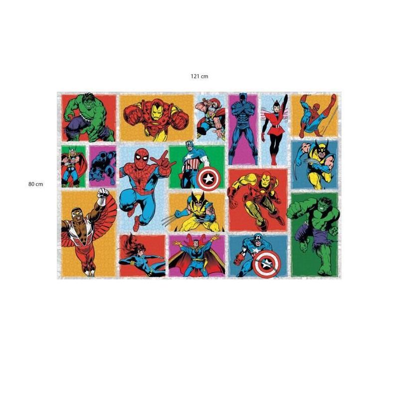 Puzzle 3000 pièces Retro Marvel Mes Héros, Qualité supérieure