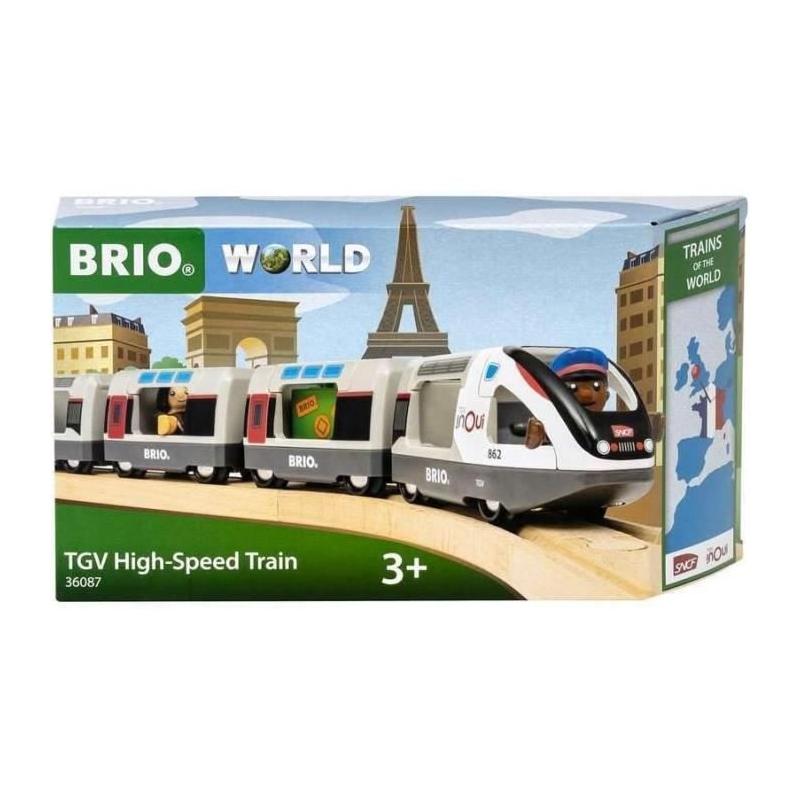 Train TGV INOUI SNCF BRIO - Circuit en bois - 3 ans+