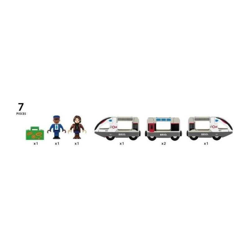 Train TGV INOUI SNCF BRIO - Circuit en bois - 3 ans+