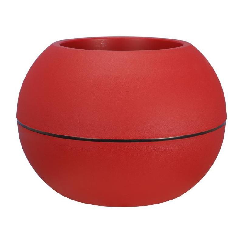 Pot de fleurs Boule D40 rouge - RIVIERA