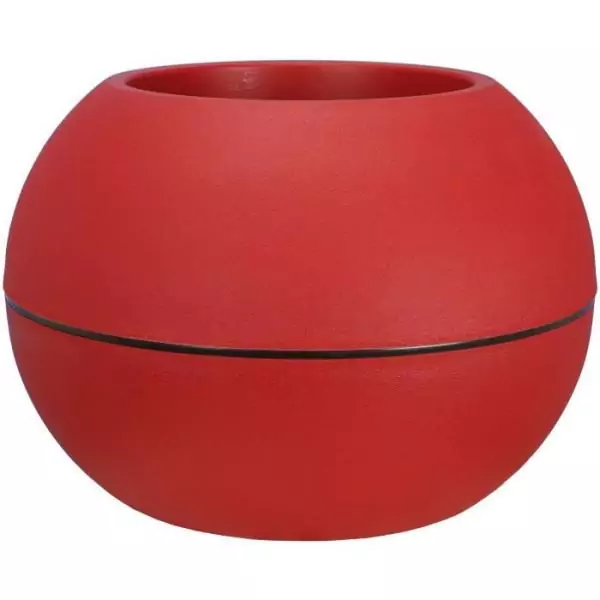 Pot de fleurs - RIVIERA - Boule - D40 H28 cm - Rouge