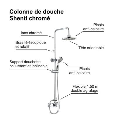 Découvrez la Colonne de douche SHENTI - Chromé!