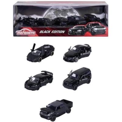 Pack cadeau Majorette - Édition Noire 5 véhicules - Collection STATION DE JEUX