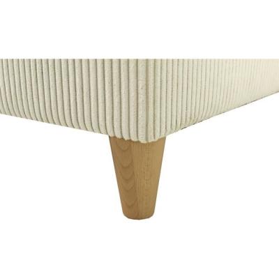 Canapé d'angle convertible 4 places WESTON en velours côtelé beige