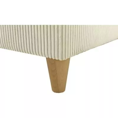 Canapé d'angle convertible 4 places WESTON en velours côtelé beige Canapé d'angle convertible 4 places WESTON en velours côtelé beige