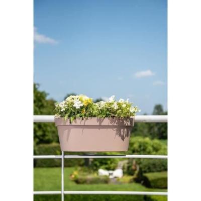 Jardinière crochet GARDEN ID Star - Taupe 50 x 21 cm - Fixation facile