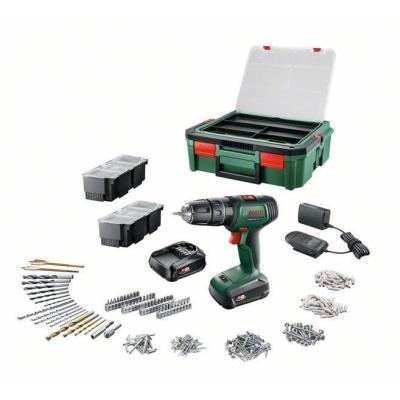 Perceuse-visseuse Bosch - UniversalDrill 18 avec 2 batteries et 241 accessoires