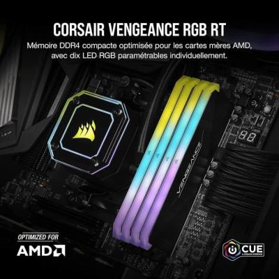 Mémoire RAM CORSAIR VENGEANCE RGB RT 32Go 3600MHz