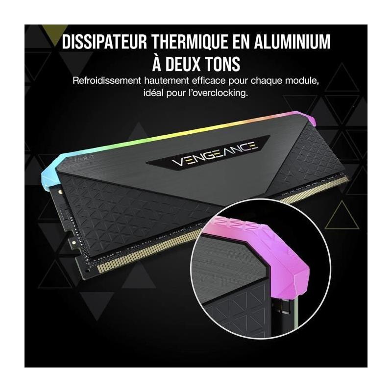 Mémoire RAM CORSAIR VENGEANCE RGB RT 32Go 3600MHz
