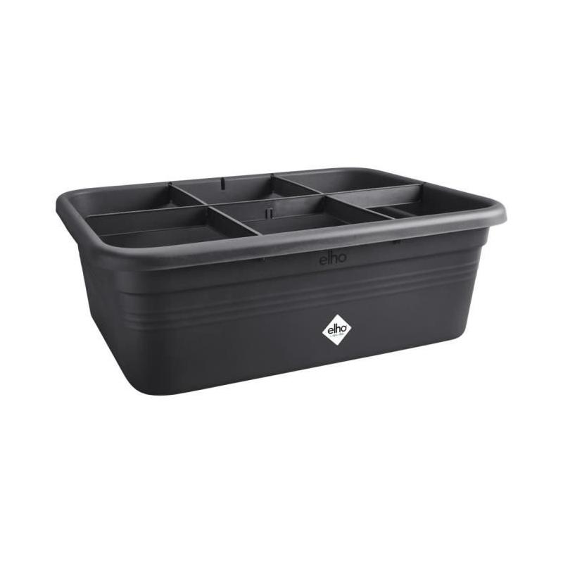 Bac à fleurs Elho Green Basics 76x57x27 cm - Noir - Pot de fleur recyclé