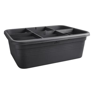 Bac à fleurs Elho Green Basics 76x57x27 cm - Noir - Pot de fleur recyclé