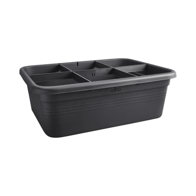 Bac à fleurs Elho Green Basics 76x57x27 cm - Noir - Pot de fleur recyclé
