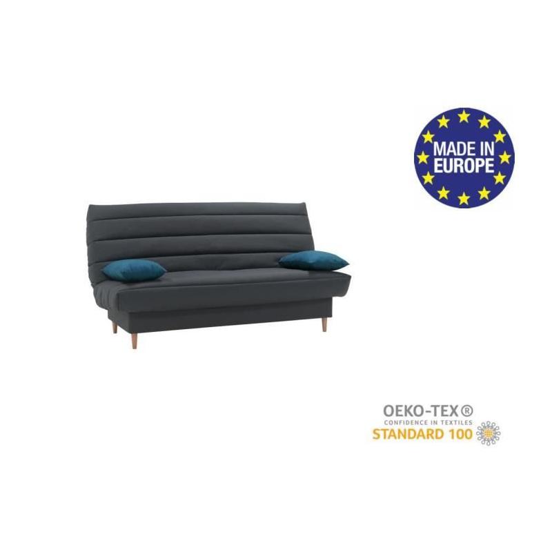 Banquette clic clac 3 places - Style scandinave anthracite