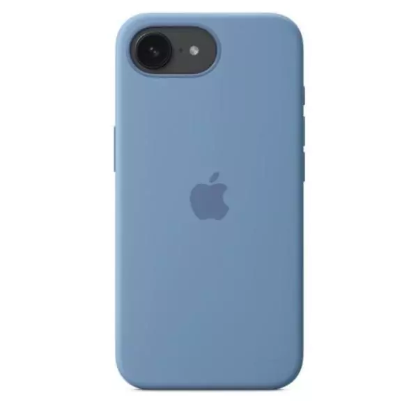 APPLE - iPhone 16E - Coque en silicone - Bleu d'hiver