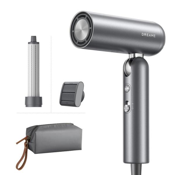 Seche-cheveux haute vitesse - DREAME - POCKET Gris - Professionnel - Tout-en-un - 1300 W
