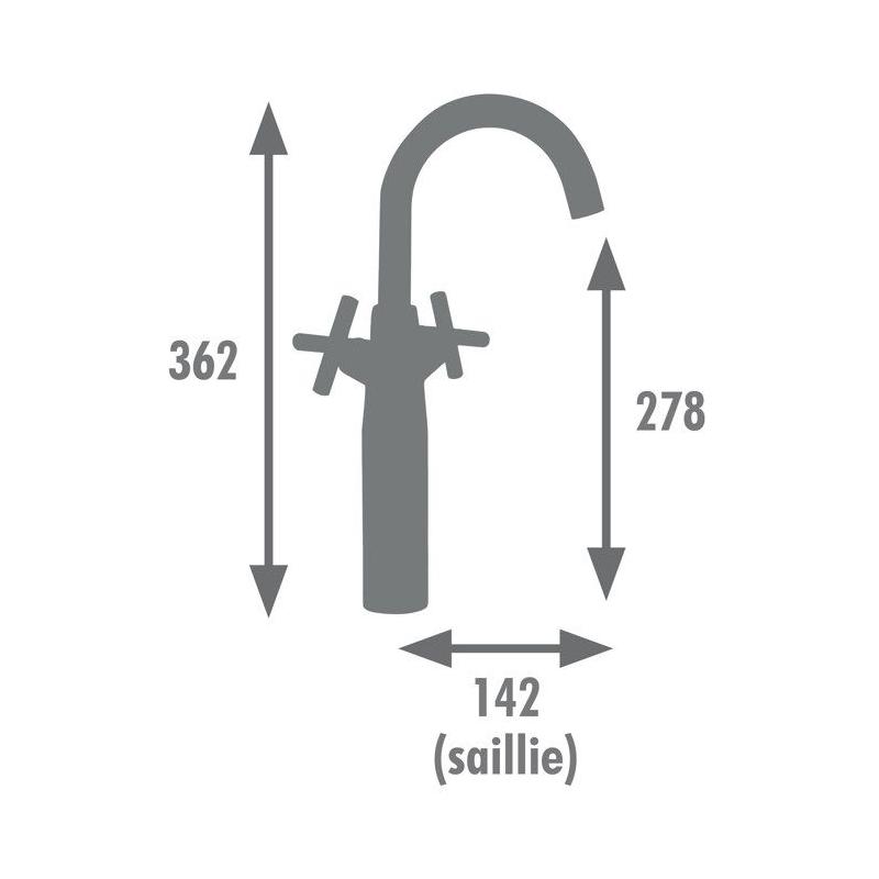 Mettez du style dans votre salle de bain avec le mélangeur NANKA HAUT - Noir
