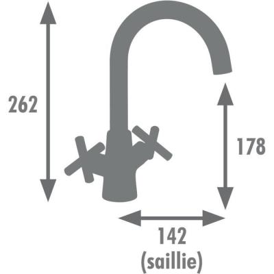 Mélangeur Lavabo NANKA - Noir pour une salle de bain moderne