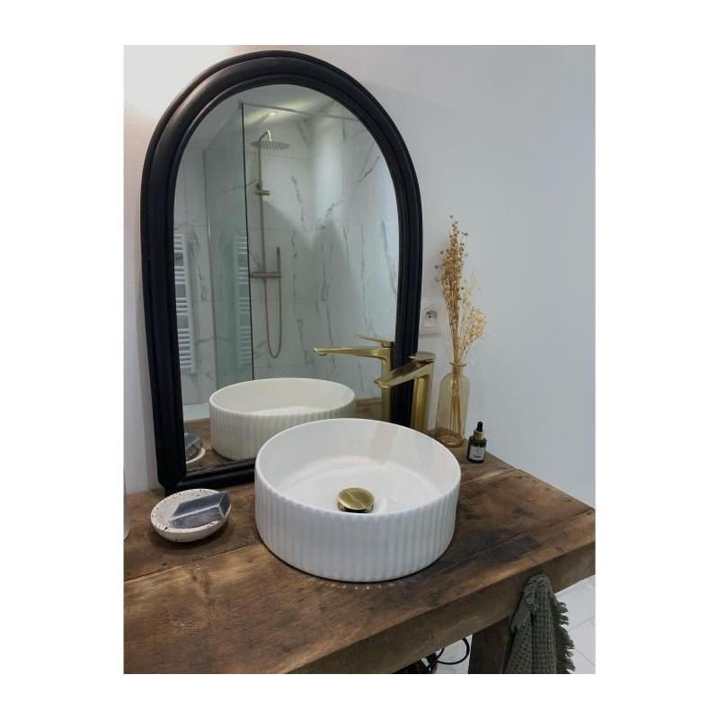 Robinetterie de Salle de Bain: Mitigeur Lavabo GLOSS HAUT en Laiton Brossé