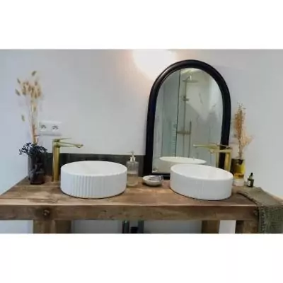 Robinetterie de Salle de Bain: Mitigeur Lavabo GLOSS HAUT en Laiton Brossé