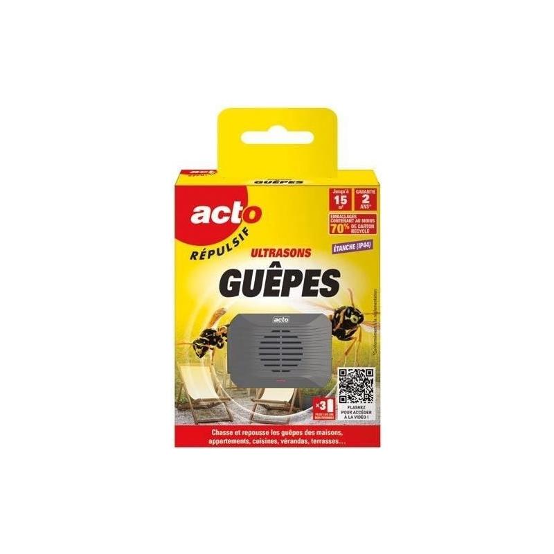 Répulsif ultrasons 15m² max ACTO - Chasse et repousse guêpes